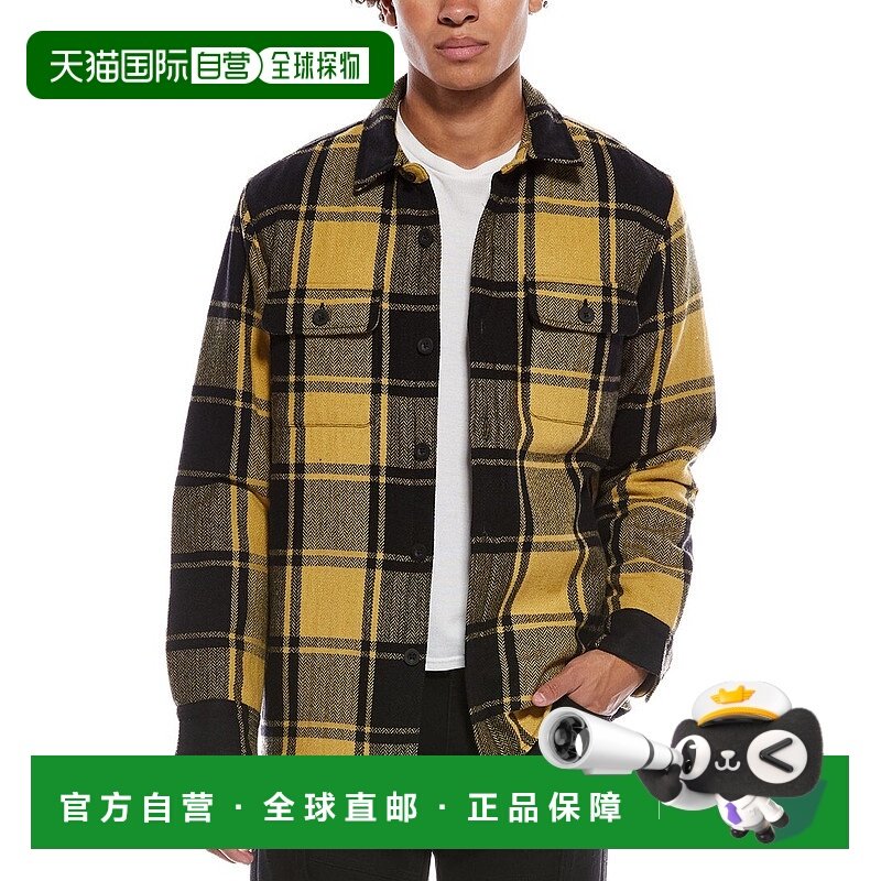 自营Grayers Wool-Blend Shirt Jacket - black 美国奥莱直发