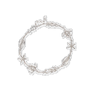 自营Ross-Simons 纯银 Sealife 脚链 - 10 英寸 【美国奥莱】直发