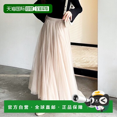 日本直邮GeeRA flare tulle long skirt [R04609EW05101] 长裙
