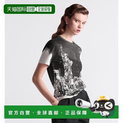 香港直邮Dior 图案T恤 443T09B4533百搭舒适减龄流行穿搭高级感