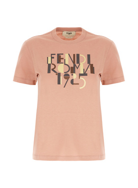 香港直邮FENDI 女士T恤 FS7254AVF9F1T6N AW2025 粉红色 Roma T-S