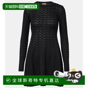 人字纹棉混纺迷你连衣裙 1h可退 香港直邮MISSONI 米索尼 女士