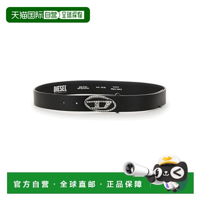 1h可退 香港直邮潮奢 Diesel 迪赛 女士 水晶扣腰带 X10305PR271