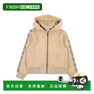 1h可退 香港直邮潮奢 Burberry 巴宝莉 男童 Kid 棉质拉链格纹裁