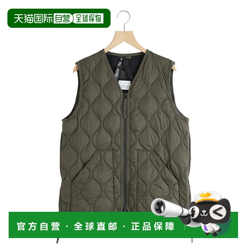 日本直邮TAION 马甲拉链V领背心外套保暖男士上衣简约日常