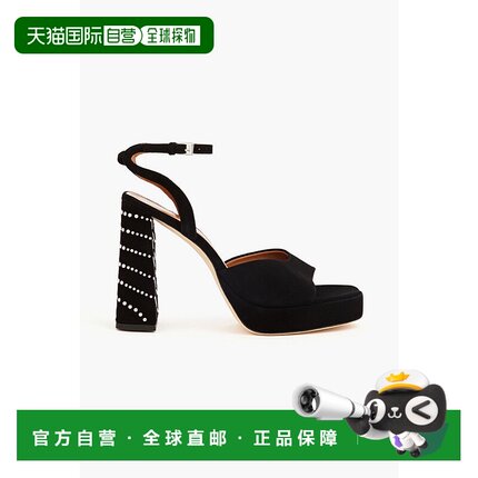 1h可退 香港直邮潮奢 Staud 女士 Solange 铆钉绒面革凉鞋 532137