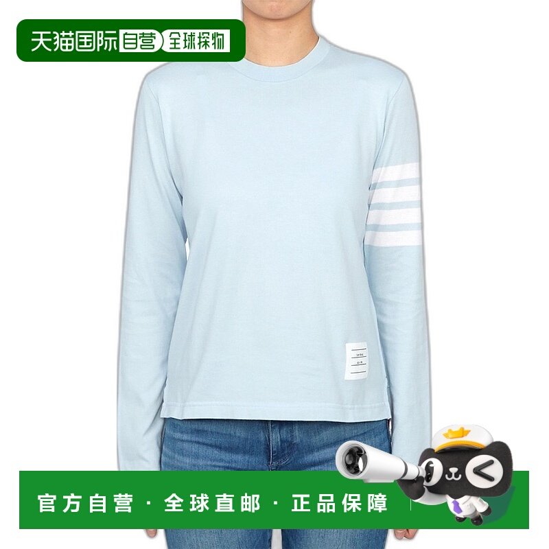 1h可退 韩国直邮thom browne 女士 上装T恤长袖通勤纯棉