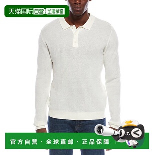 自营Onia Textured Knit Long Sleeve Polo Shirt - white 美国奥