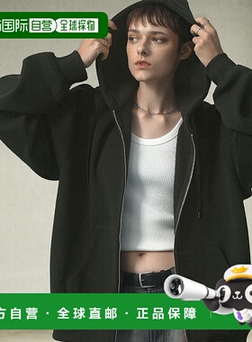 1h可退 日本直邮EMMA CLOTHES 男女同款拉链宽松气球袖连帽外套 E