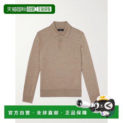 1h可退 香港直邮潮奢 Dunhill 登喜路 男士 修身羊绒Polo衫 DU25F