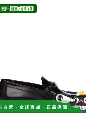 自营 Versace Leather Men's Loafer - black 美国奥莱直发范思哲