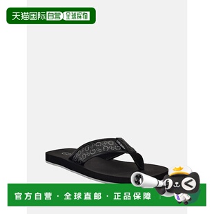自营guess德班休闲徽标凉鞋 - 黑色徽标 【美国奥莱】直发