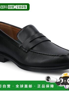 自营 vance co.Vance Phineas中宽款便鞋Penny Loafer正装鞋-黑色