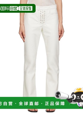 1h可退 【美国直邮】AGOLDE|白色 Finley 皮裤直筒裤喇叭裤