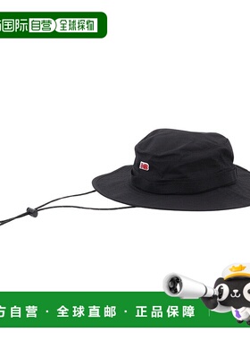 日本直邮New Balance 男士可调节尺寸带logo补丁黑色Safari帽 LAH