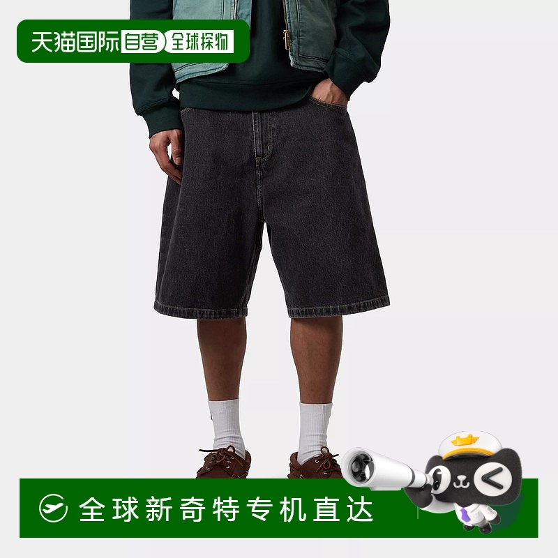 欧洲直邮Carhartt Wip 男士黑色棉短裤牛仔