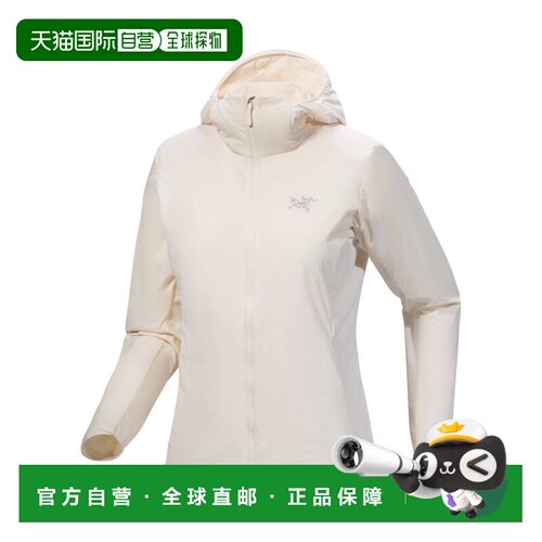 自营欧洲直邮ARC'TERYX始祖鸟 ATOM SL女士米色尼龙连帽夹克
