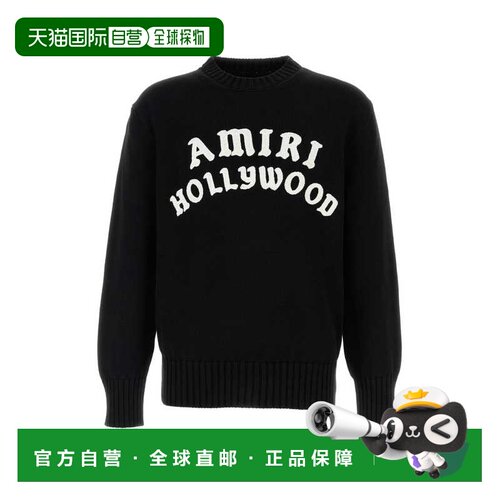 1h可退 香港直邮AMIRI 男士卫衣 AMKNCW1094BLACK AW2025 黑色 Sw