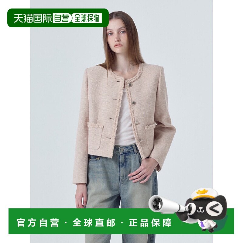 韩国直邮ETMON 女士运动茄克/外套JK160TFF12 Boucle Trimmed Twee