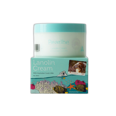 澳大利亚直邮Pearlbe Lanolin Cream with Goat's Milk 200ml  山