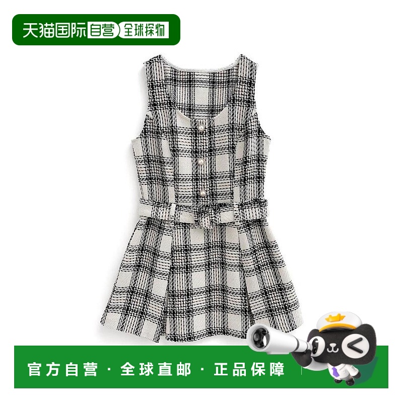 日本直邮日潮 GRL粗花呢格纹腰带迷你连衣裙tu1423