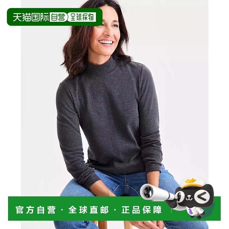 【美国直邮】style & co 女士 上装T恤半高领上衣