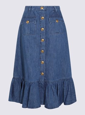 VALENTINO 女士半身裙 6B3DD18L94C558 SS2025 蓝色