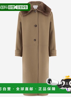 1h可退 香港直邮YVES SALOMON 女士 浅褐色外套 25W25WYM04520CAV