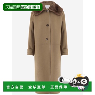 1h可退 香港直邮YVES SALOMON 女士 浅褐色外套 25W25WYM04520CAV