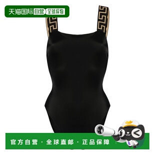 1h可退 香港直邮潮奢 versace 范思哲 女士 黑色 Greca Border 连