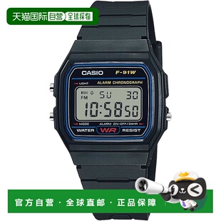手表 男款 日常防水 91W Casio卡西欧 带跑表F 1JH 日本直邮