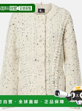 1h可退 香港直邮moncler 盟可睐 女士 Cable-knit wool cardigan