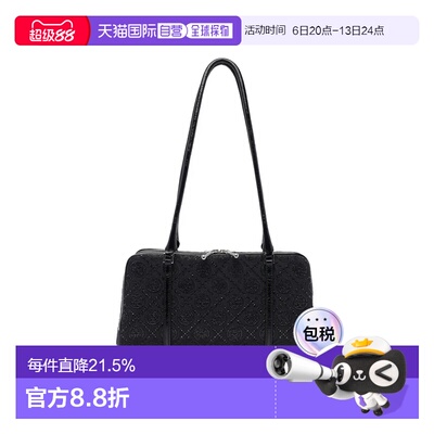 香港直邮TORY BURCH汤丽柏琦T Monogram织物手提单肩包163621礼物
