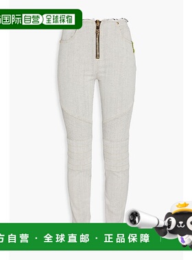 1h可退 香港直邮Balmain 巴尔曼 女士 徽标修身牛仔裤 YF0ME020DC