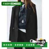 自营欧洲直邮Mango芒果 女士黑色细条纹西装 外套
