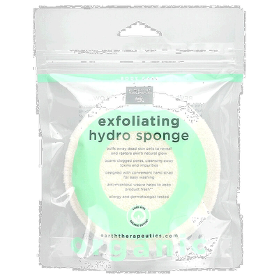 香港直邮Earth Therapeutics，去角质水疗海绵，圆形，1 块海绵