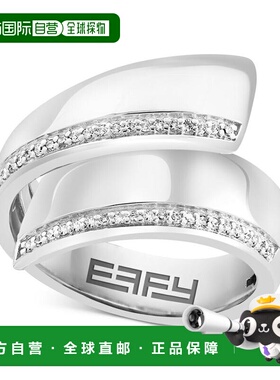 1h可退 【美国直邮】EFFY 系列|EFFY® 纯银钻石宽旁路戒指（1/8