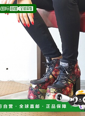 日本直邮YOSUKE 厚底系带靴 黑色厚底鞋 YO729BW18166