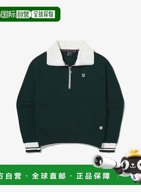 韩国直邮FILA 菲拉长袖T恤 GQT FS2POG3361F-DGR 网球半拉链卫衣