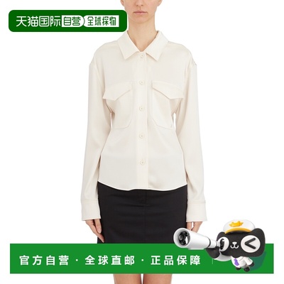 1h可退 香港直邮Courreges 女士 2 口袋缎面衬衫 L125CCH074TA000
