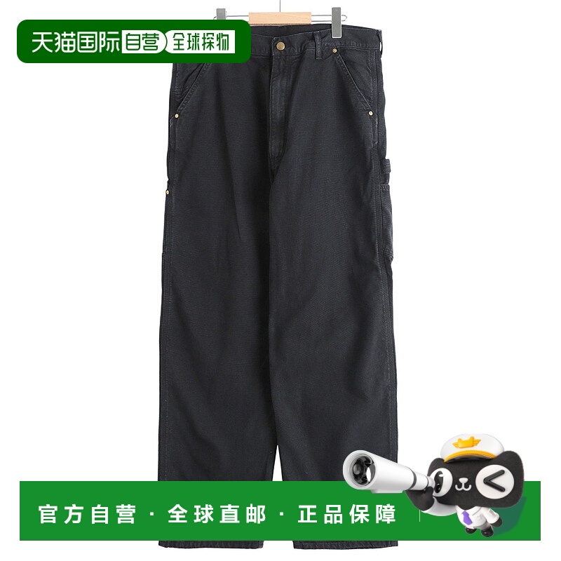 1h可退 日本直邮orSlow男装宽松工装裤 复古水洗牛津布 半拉链设