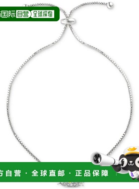【美国直邮】Macy's|Hello Kitty 方晶锆石与珐琅纯银 Bolo 手链