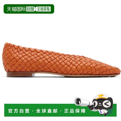 香港直邮Bottega Veneta 葆蝶家 女士 橙色 Sofia 芭蕾鞋 827698V