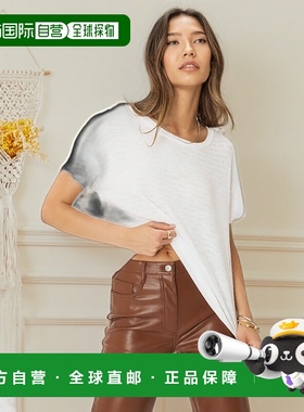 自营project social tIsadora背部系带条纹宽松T恤-白色 美国奥莱