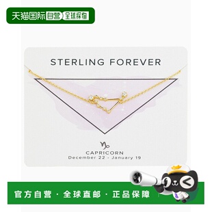 sterling forever精致星座项链 - 金色摩羯座 【美国奥莱】直发