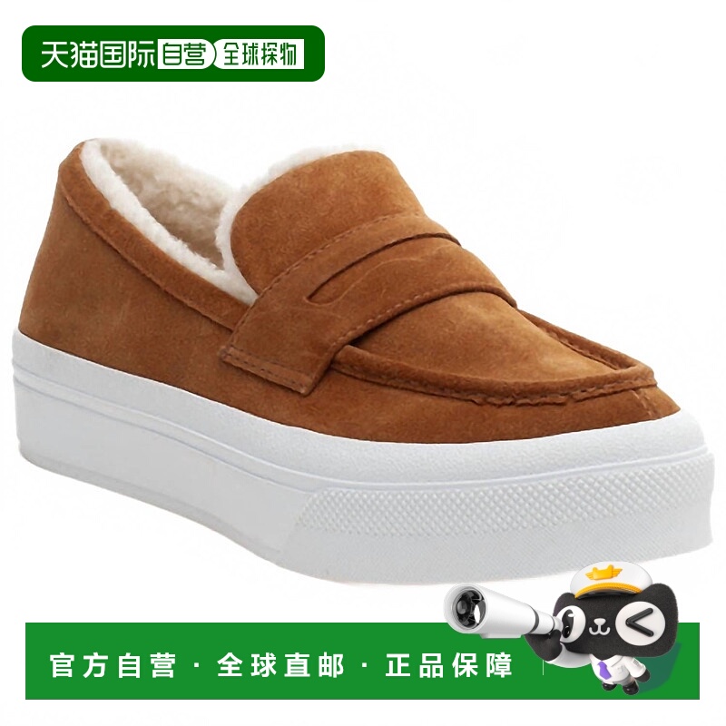自营j slides棕色女式翻毛皮鞋 美国奥莱直发