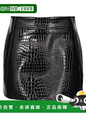 香港直邮PINKO 女士半身裙 102162A1ATZ99 AW2023 黑色 拉链半身