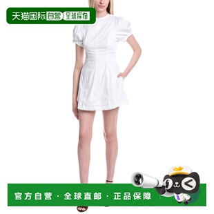 自营WeWoreWhat Puff Sleeve Peplum Mini Dress - white 美国奥
