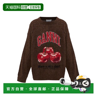 香港直邮GANNI 女士针织衫 A107004810959979 SS2026 棕色 Oversi