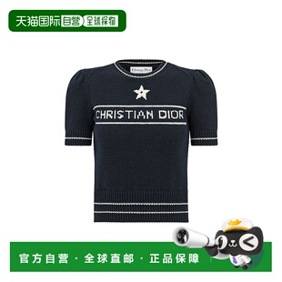 欧洲直邮ChristianDior迪奥女士短袖针织衫短袖羊毛